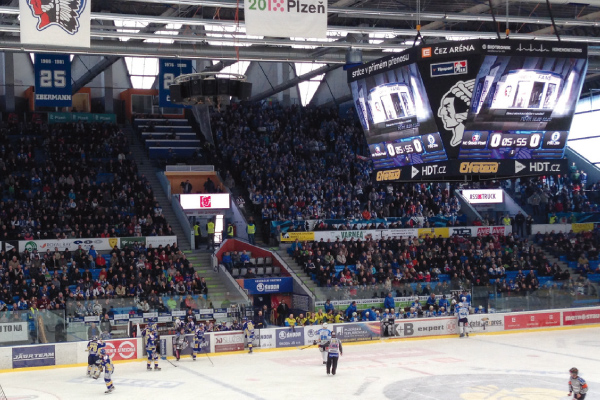 Scoreboard Videowall HC Škoda Plzeň, HM Arena in Pilsen,